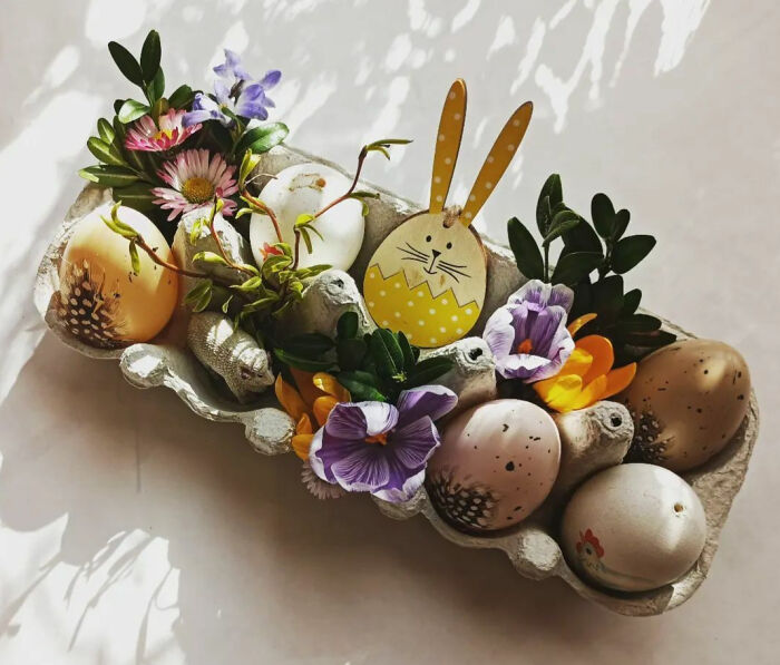 Eggs And Flowers For Easter