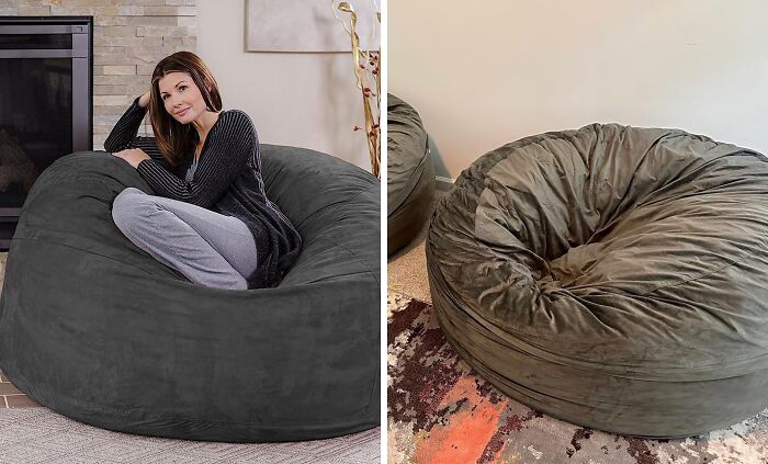 Sink Into Comfort With The Memory Foam Furniture Bean Bag: Plush Seating For Ultimate Relaxation