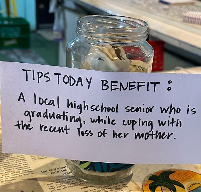 My Favorite Local Restaurant Collects Tips To Help People In Need