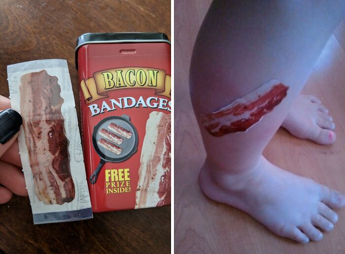Heal With A Side Of Humor: Accoutrements Bacon Strips Bandages - Because Even Boo-Boos Deserve A Little Sizzle!