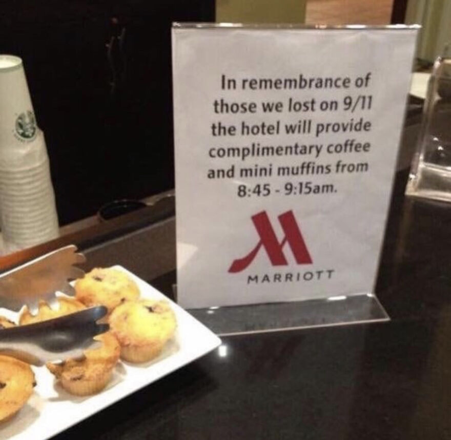 Complimentary Coffee And Mini Muffins