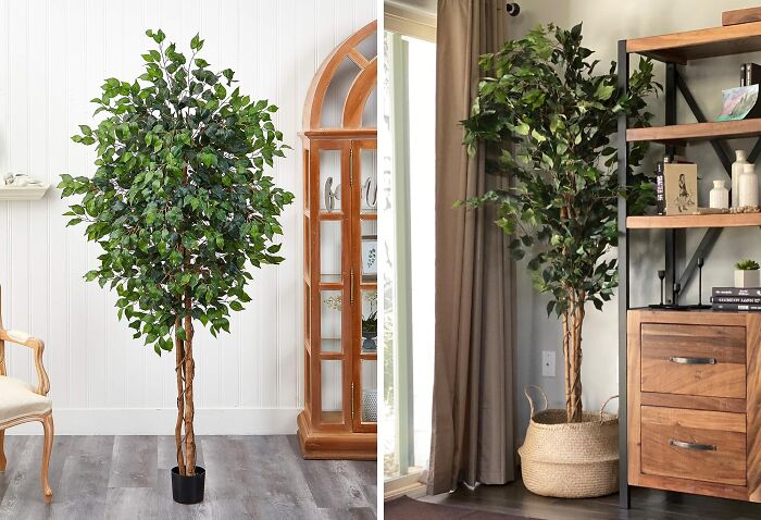 Bring The Outdoors Indoors With The Nearly Natural 6ft. Ficus Silk Tree: A Lifelike Addition To Your Home Decor