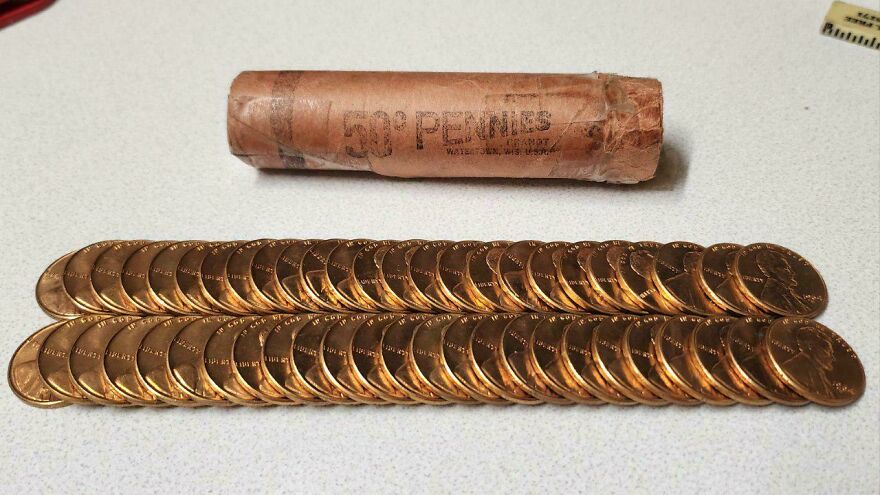 My Bank Gave Me A Roll Of Brand New Pennies From 1964