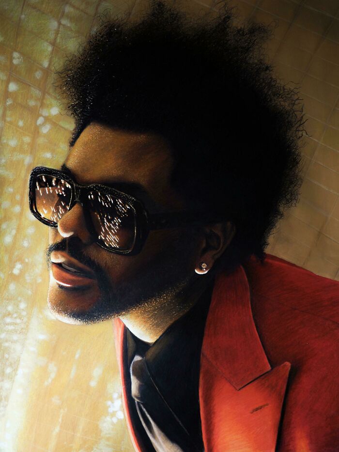 I’m An Artist Who Makes Realistic Color Penciled Drawings. Here’s A Drawing Of The Weeknd That I Recently Finished