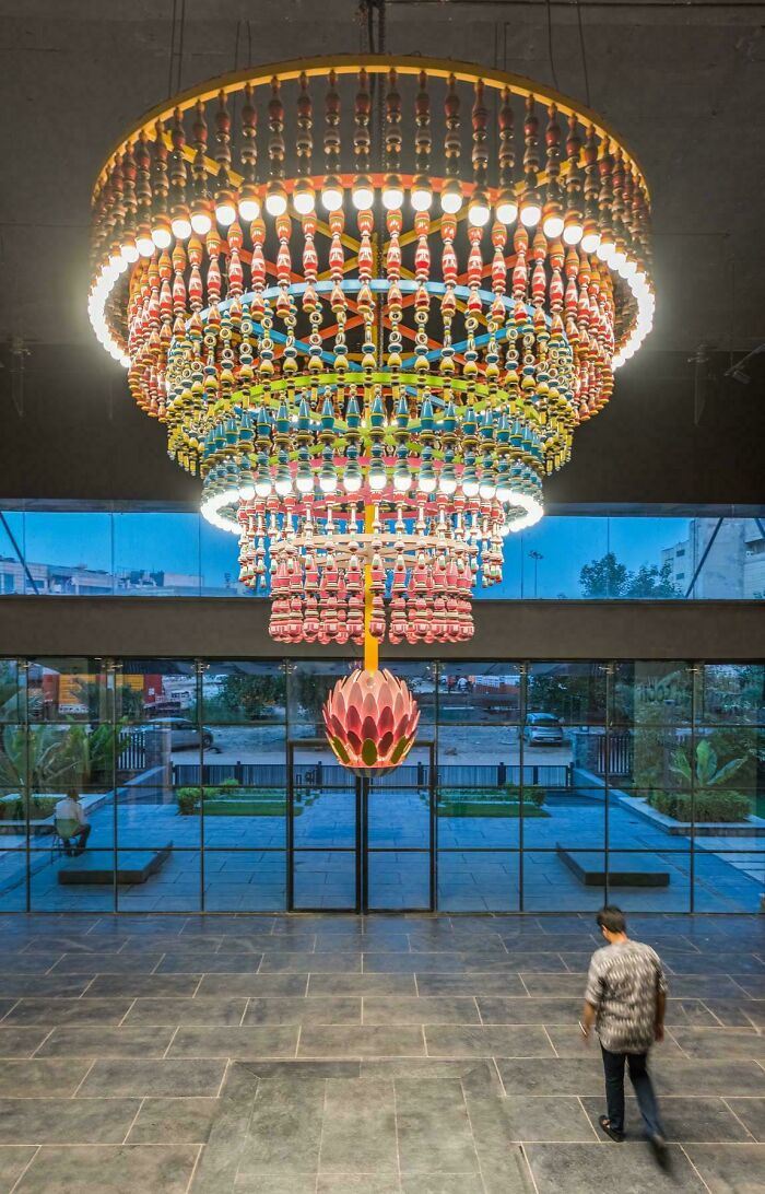 Bloom, A Chandelier I Completed In 2020 With Wood/Wax Lacquer/Enamel/Metal/LED