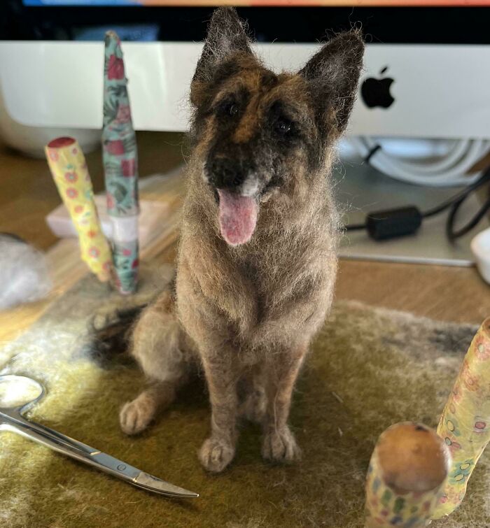 I’m In Love With This Custom Needle Felted Dog Replica I Recently Finished. Hope You Love It Tooo