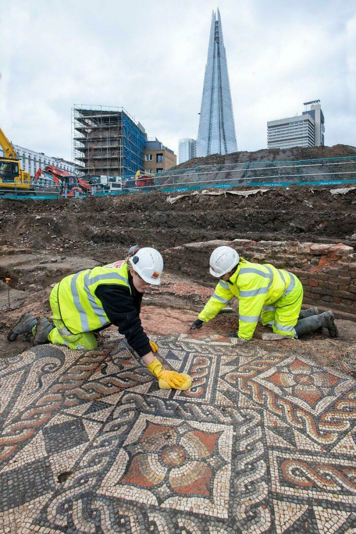 Roman Mosaic Discovered Near To The Shard, London