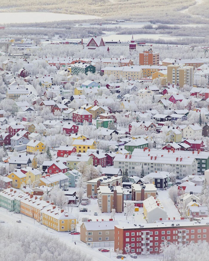 La ciudad de Kiruna, Suecia