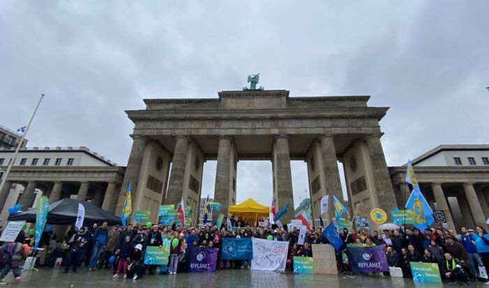 Environmentalists In Berlin Protest Against The Government's Decision To Close Nuclear Power Plants