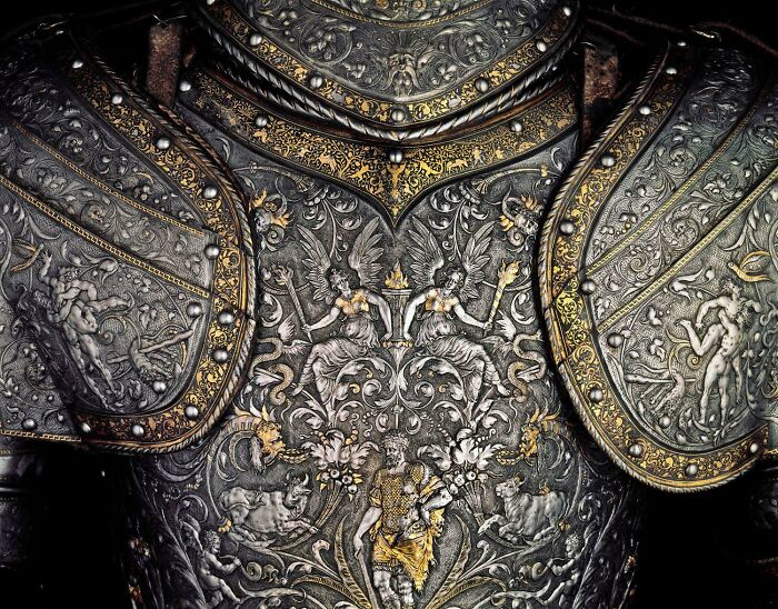 Detail Of The Hercules Armour Of The Holy Roman Emperor Maximilian II