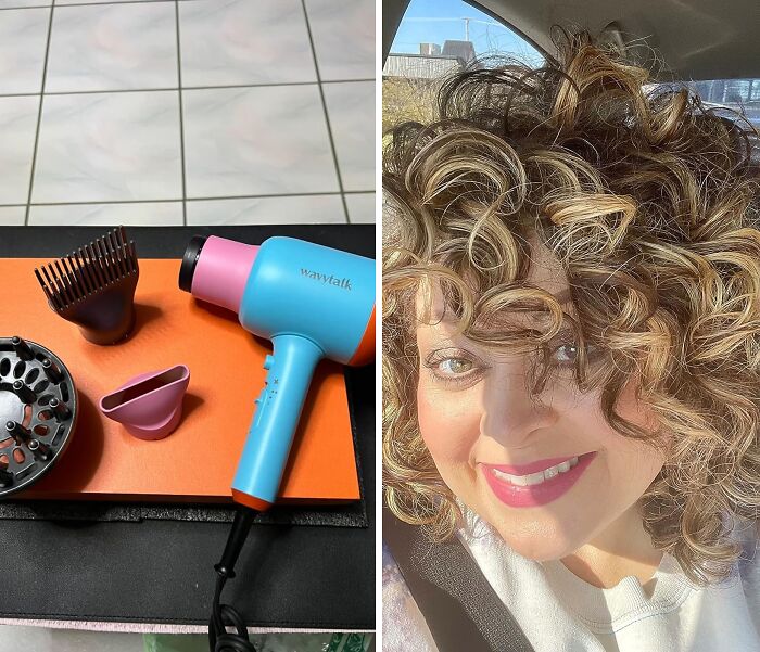 Pamper Your Curls: Wavytalk Professional Ionic Hair Dryer With Diffuser And Concentrator For Curly Hair!