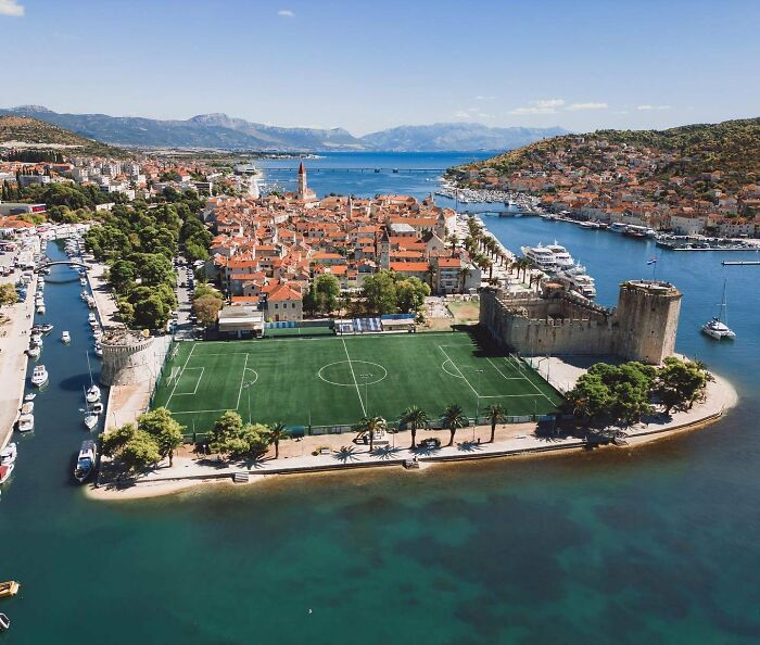 Sea And Football. Trogir, Croatia