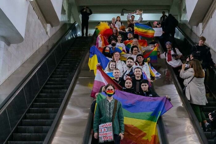 Kharkiv Pride In Kharkiv Metro. A City, Bombed Almost Every Day
