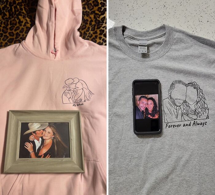 Close In Heart & Style: Custom Hoodies And T-Shirts, Your Own Photo Love Token!