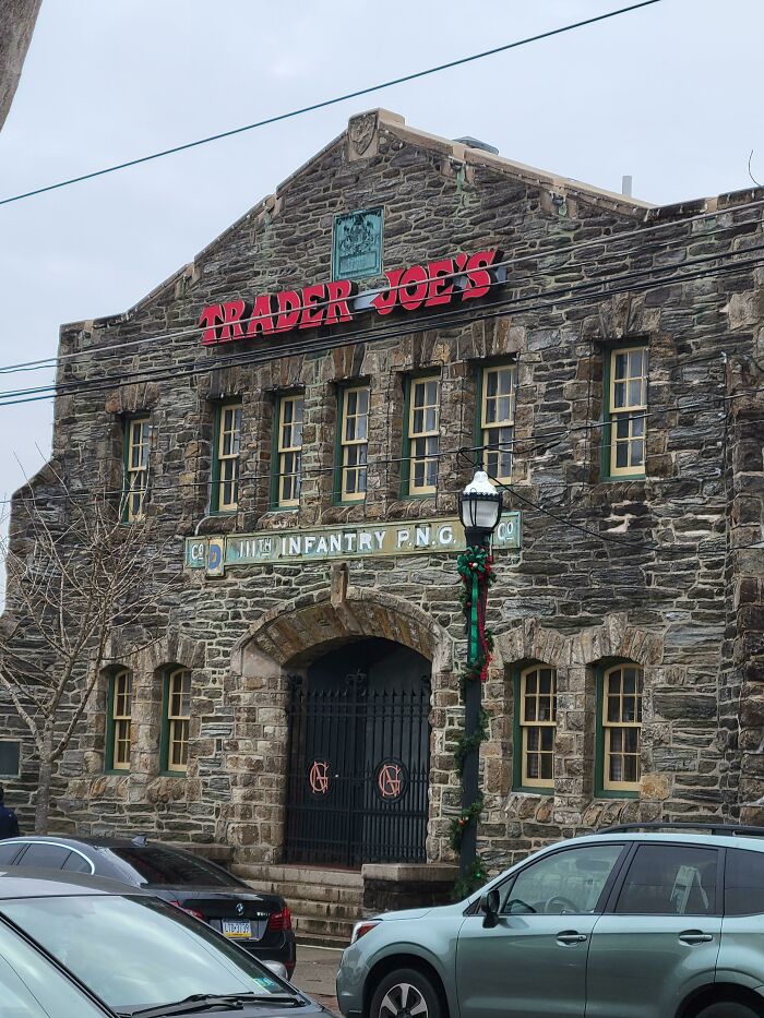 This Trader Joe's In Media, Pennsylvania, Used To Be An Armoury For The Pennsylvania National Guard