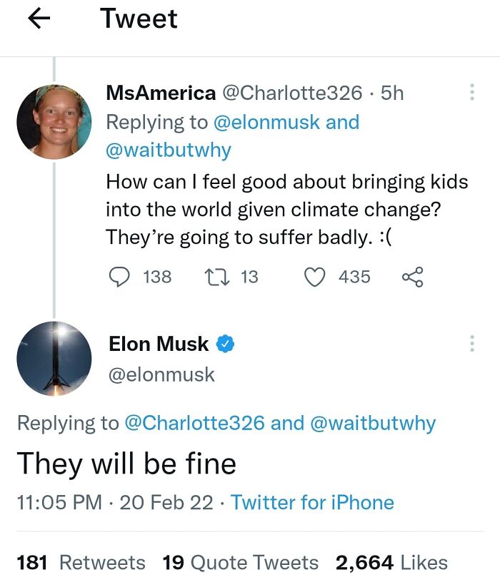 Elon Musk's Opinion On Reproducing In The Face Of Climate Change