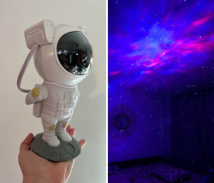 Space Out At Bedtime: Astronaut Star Projector Turns Your Room Into A Galaxy!