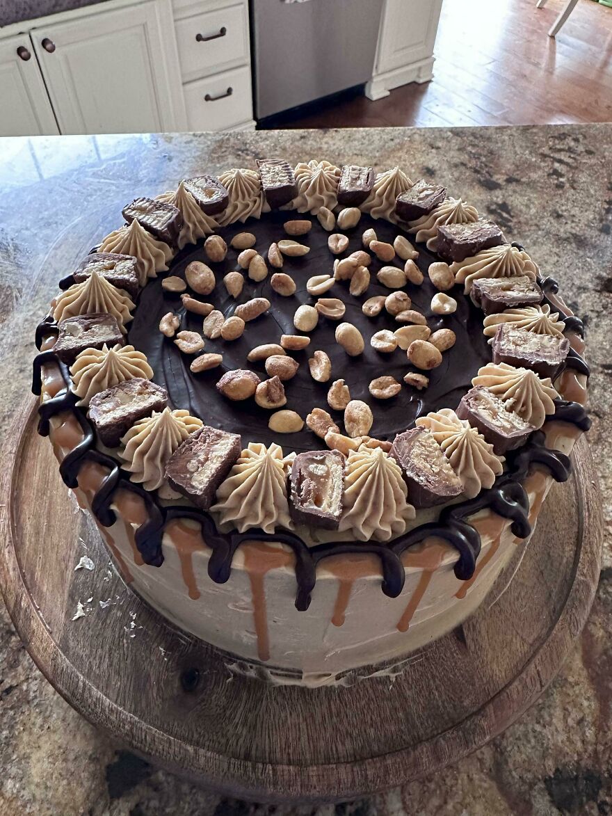 Snickers Cake My Wife Made