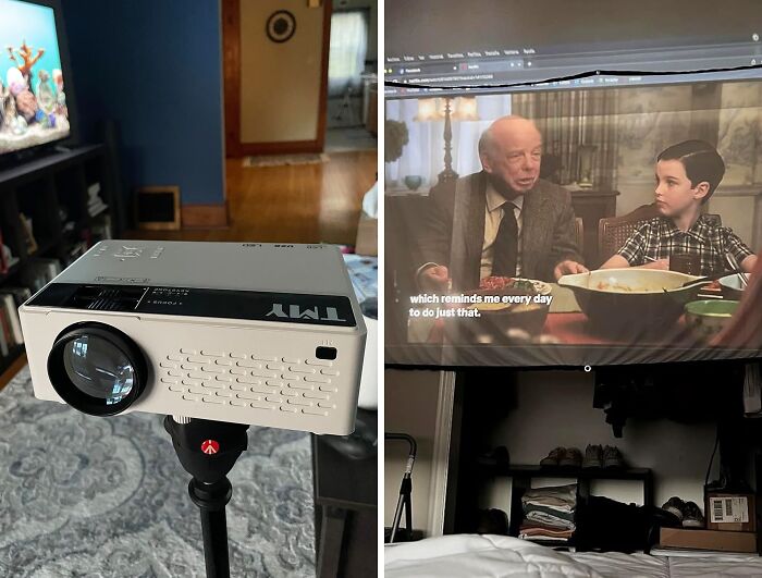 Connect Through Movie Magic: Bluetooth Mini Projector With 100" Screen - Enjoy Entertainment Together From Anywhere!