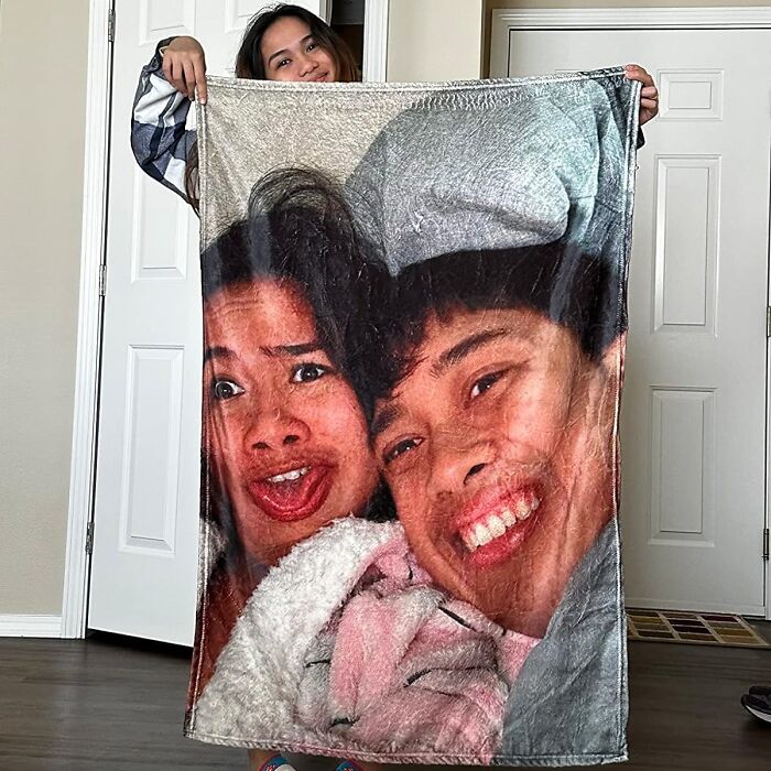 Wrap Yourself In Memories: Photo Print Custom Blanket For Personalized Comfort!