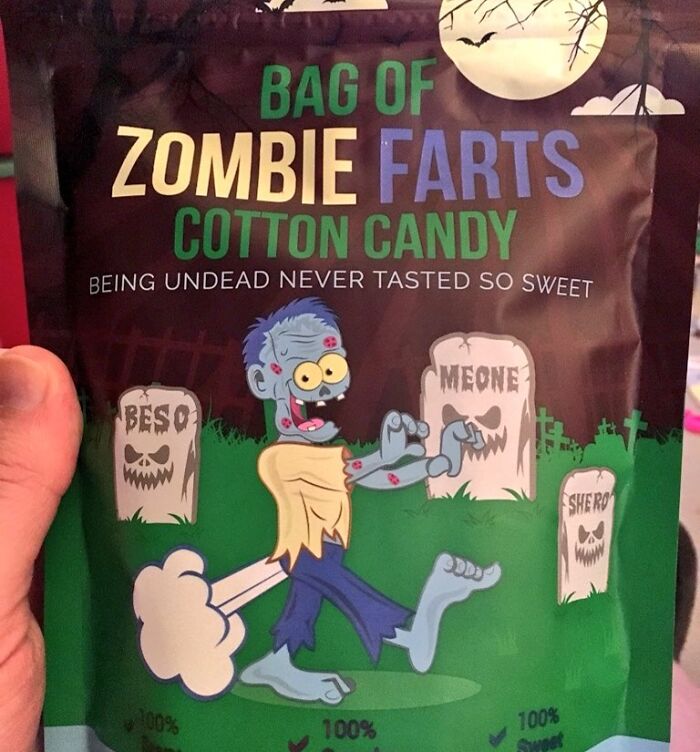 Fresh From The Undead: Bag Of Zombie Farts Cotton Candy For Hilarious Gifts!