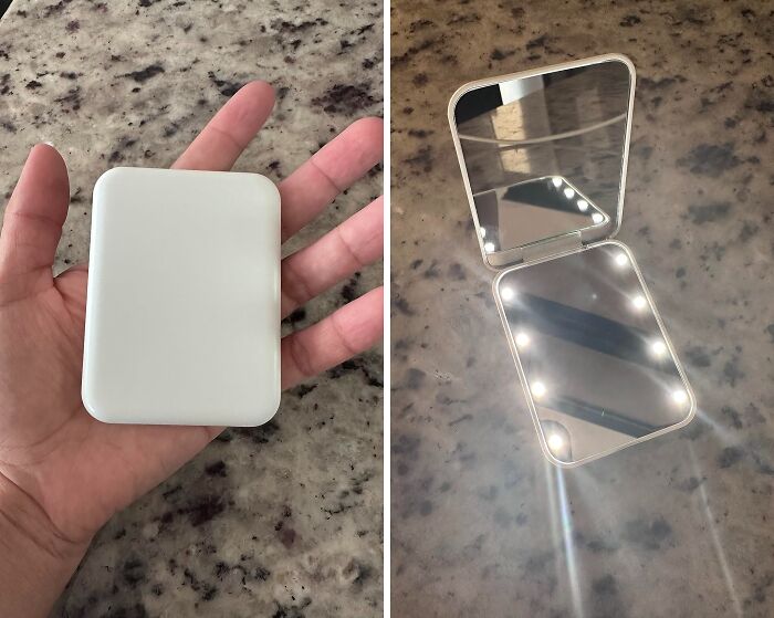 Glow Anywhere: Kintion's Compact LED Mirror, Your Purse’s New Best Friend!