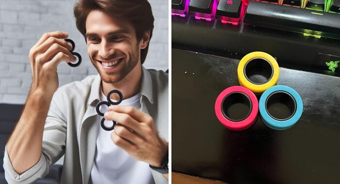 Fidget In Style: Sleek Rings With A Magnetic Twist