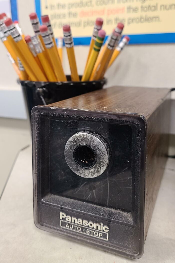 I Inherited My Grandmother's Pencil Sharpener From My Aunt About Five Years Ago And This Beast Has Been Tirelessly Working In My Classroom For Three Years