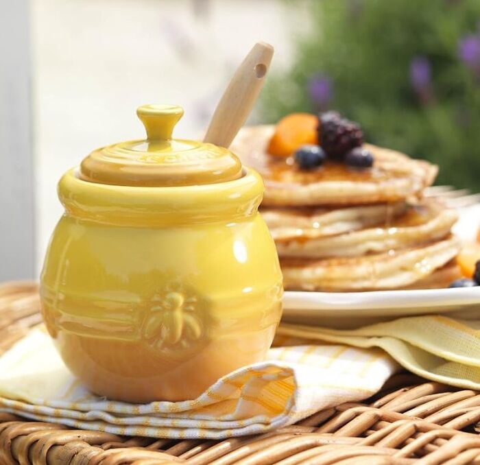 Honey, Please! Elegant Le Creuset Pot With Dipper For Gourmet Goodness!