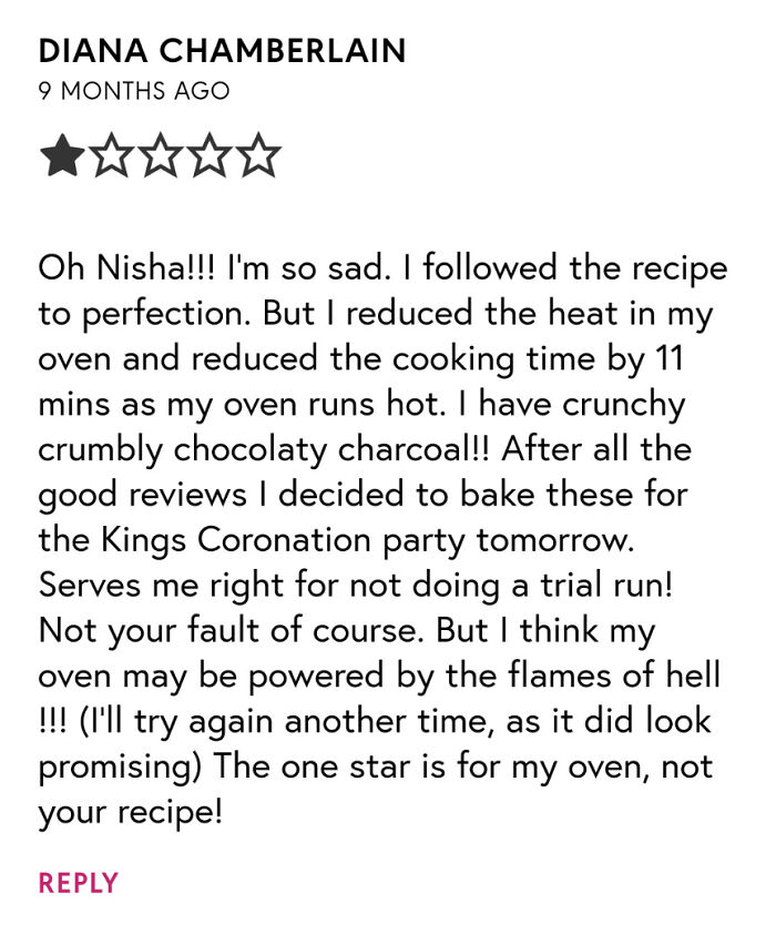 Not Your Fault I Burnt The Brownies But 1 Star For You Anyway