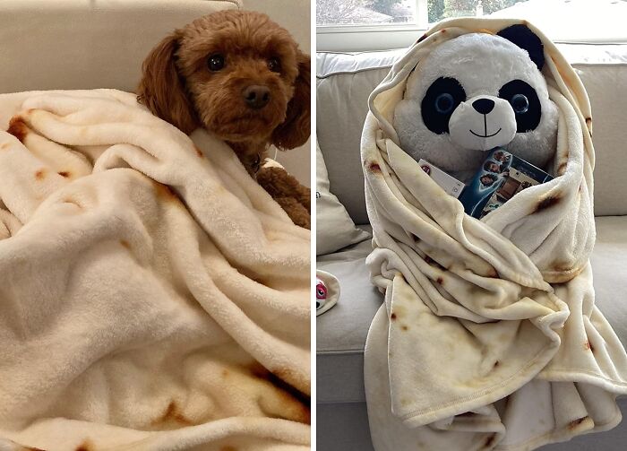 Wrap Yourself In Delicious Comfort With The Burritos Tortilla Throw Blanket