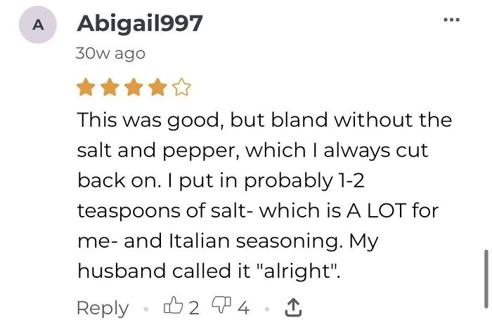 Surprised It Was Bland Without Salt