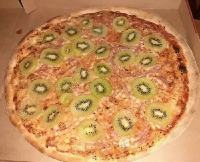 Kiwi On A Pizza