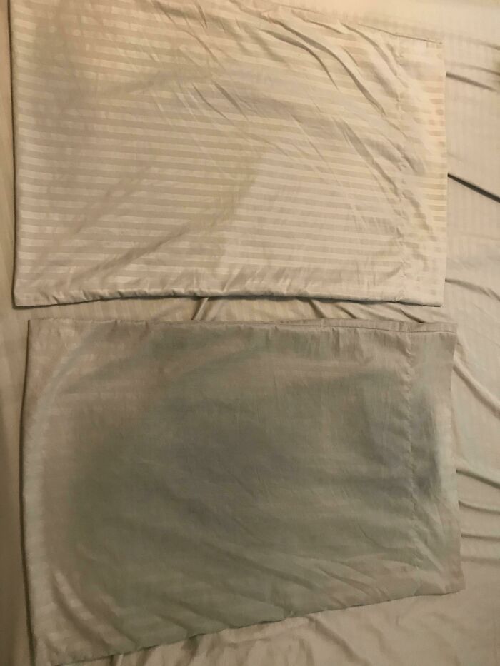 My & My Wife’s Exact Same Pillowcase (I Am 1/2 Portuguese, With Oilier Skin)