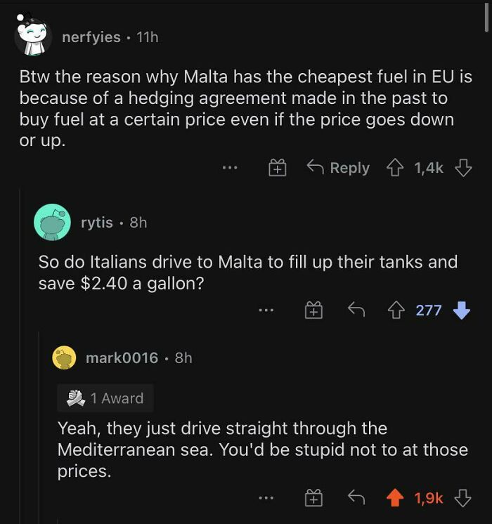 Do Italians Drive To Malta To Fill Up Their Tanks?