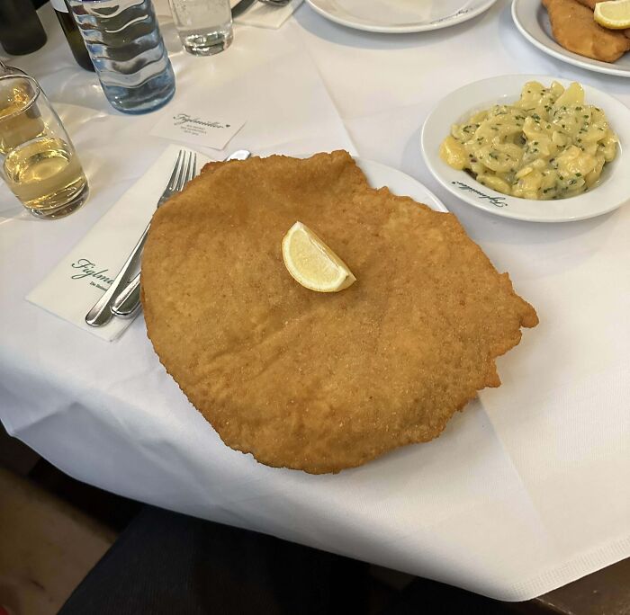 This Absolute Unit Of A Schnitzel I Ate. Holy Schnitzel Indeed