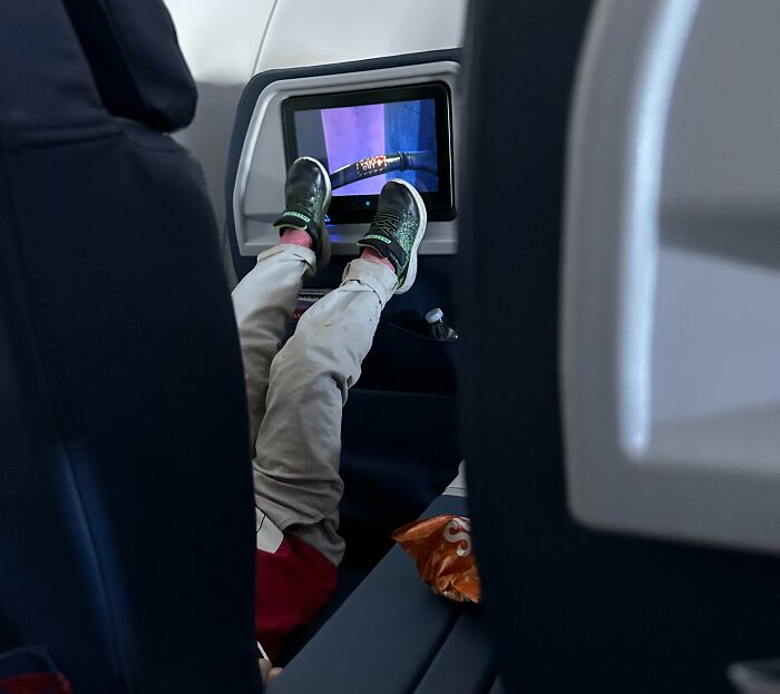 Either This Or Jumping Out Of His Seat The Whole Flight
