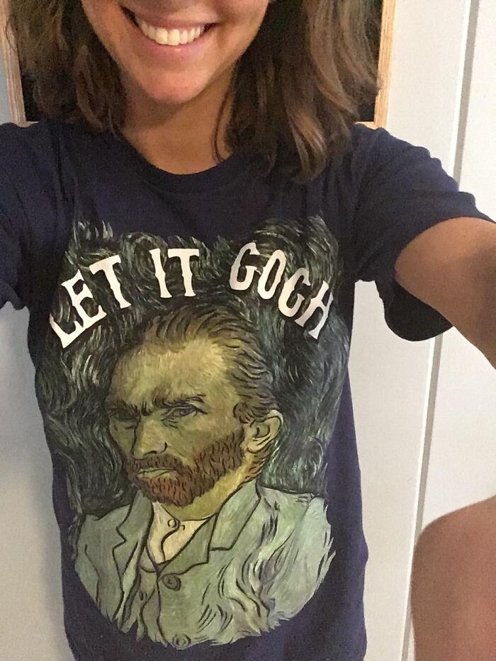 Rock Your Art Soul With The ' Let It Gogh' T Shirt: Pun & Style Combo