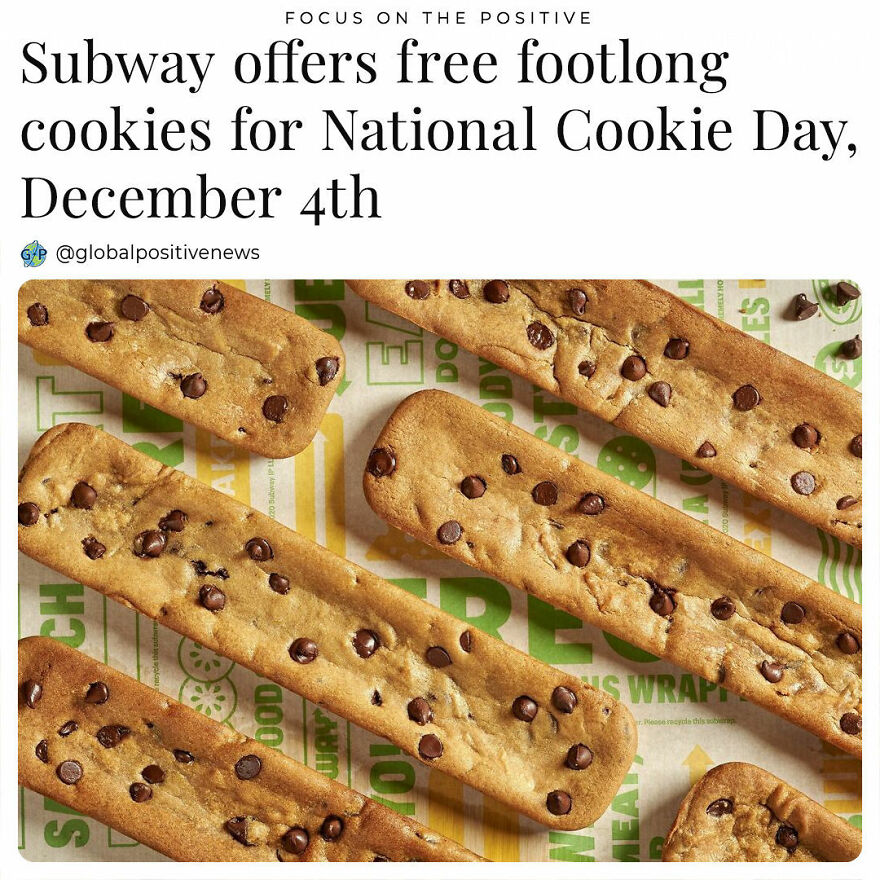 Subway Is Adding Footlong Chocolate Chip Cookies To Its Permanent Menu Beginning In Early 2024