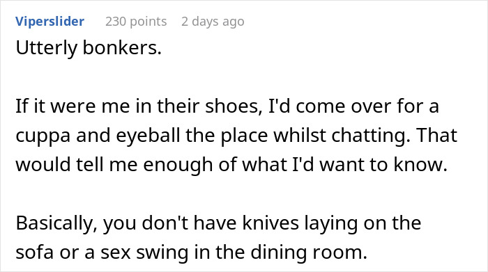 “My Daughter Wants To Have A Sleepover - Her Friend’s Parents Want To Do A Full Inspection” “My Daughter Wants To Have A Sleepover - Her Friend’s Parents Want To Do A Full Inspection”