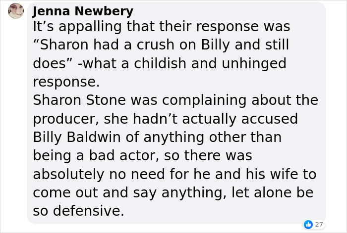 Billy Baldwin’s Wife Slammed For “Sins” Message Amid Husband’s Controversy With Sharon Stone