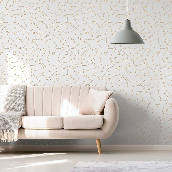 Level Up Your Space With Novogratz X Tempaper Frost Constellations Wallpaper, A Cosmic Dream Minus The Long-Term Commitment.
