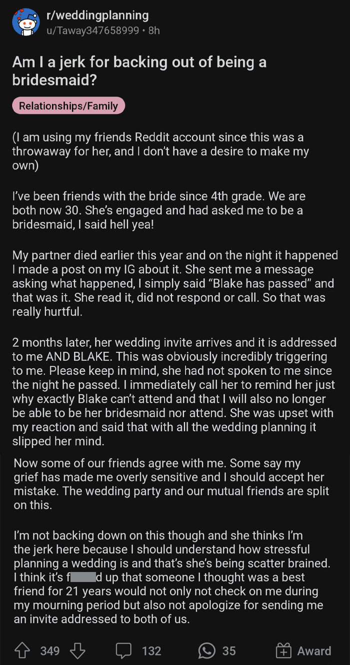 This Is Pretty Heartless Of The Bride