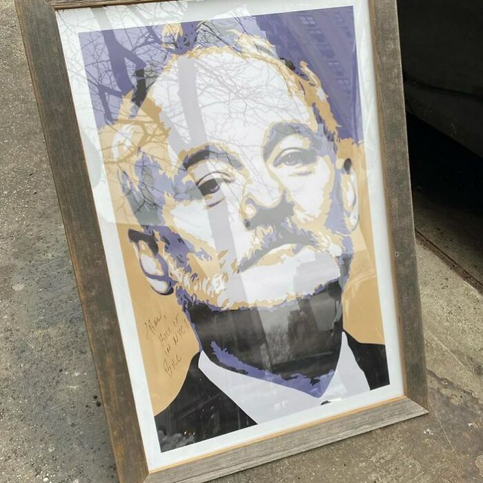 Red Alert!!! Bill Murray Signed Poster On 17th St And 3rd Ave 