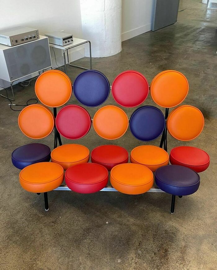 Vintage 1990’s Herman Miller Marshmallow Sofa. Limited Edition Color Way