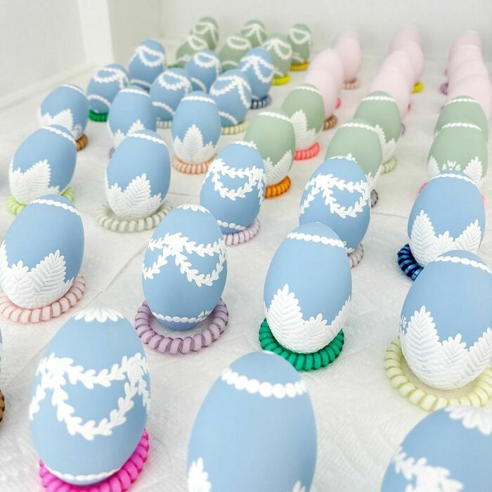 Blue And White Easter Eggs