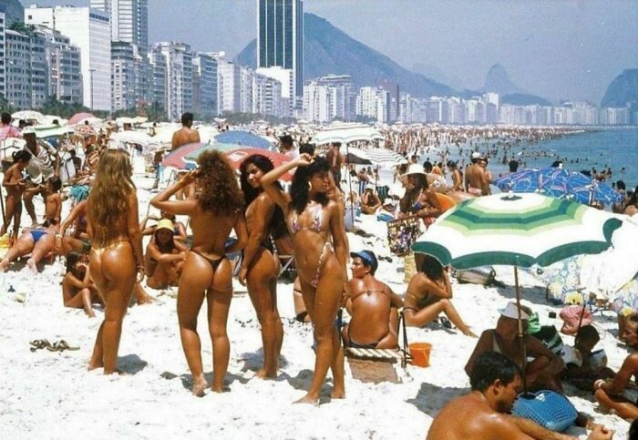 Copacabana Beach In Rio De Janeiro, 1990