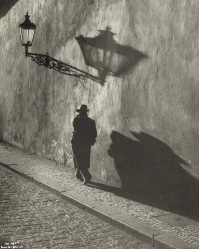 "Night Walk In Prague", C. 1930's Photo By Josef Sudek