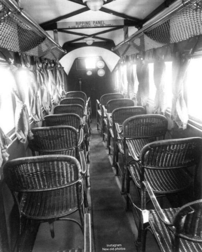 Inside An Imperial Airways Aeroplane At Croydon Aerodrome 1937