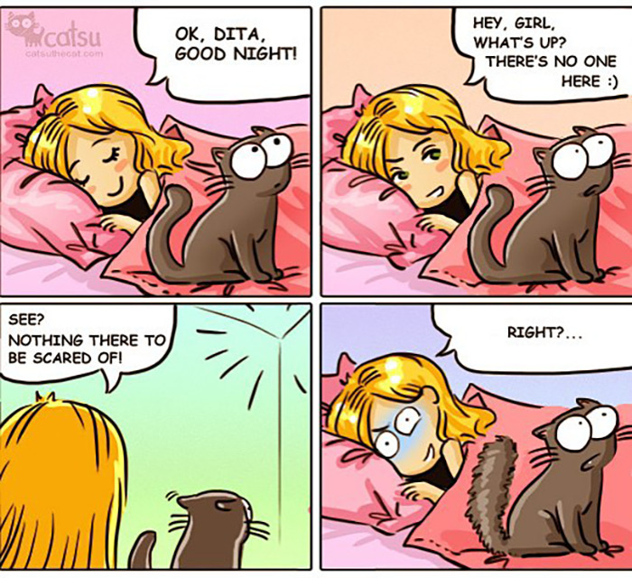 "Catsuthecat": Where Mustaches And Witty Comics Will Make Your Day